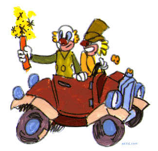 clipart clown car gif