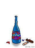 Champagne bottle cartoon