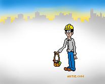 Construction worker cartoon