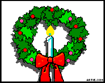 Christmas wreath cathes fire