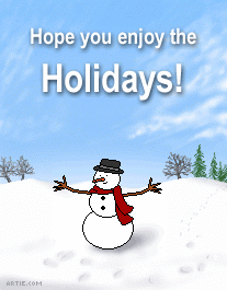 Snowman cartoon, Hope you enjoy the Holidays!